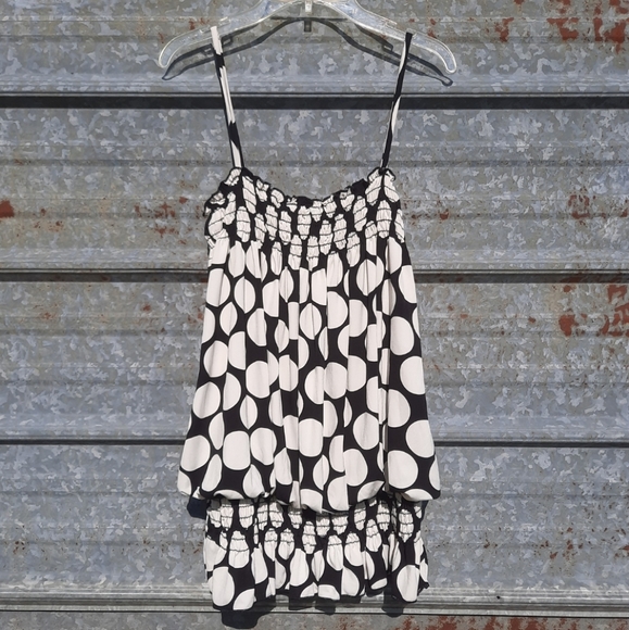 B&W Silky Babydoll Fit & Flare Sans Souci Top - Picture 4 of 14